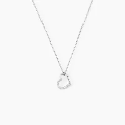 Collier Salona Argent Blanc Oxyde De Zirconium