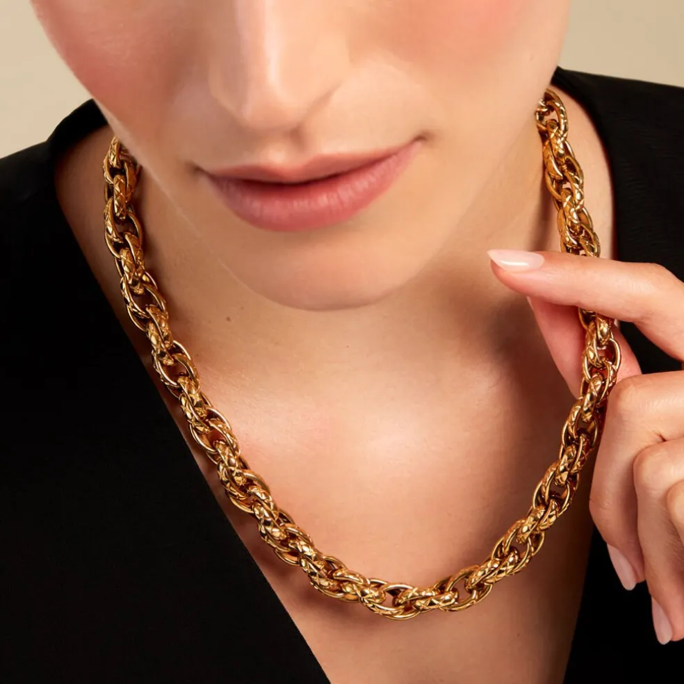 Collier Santa Cruz Acier Jaune