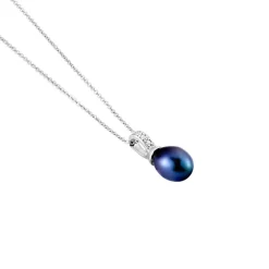 Collier Sara-luna Argent Blanc Perle De Culture Et Oxyde De Zirconium
