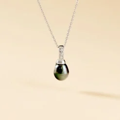 Collier Sara-luna Argent Blanc Perle De Culture Et Oxyde De Zirconium