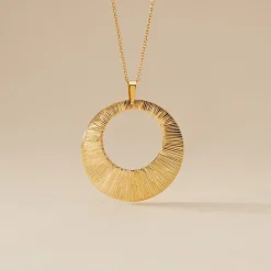 Collier Sautoir Acier Doré Rohan