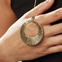 Collier Sautoir Acier Doré Rohan