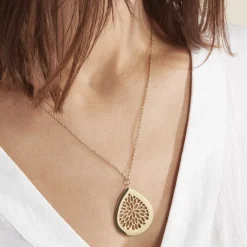 Collier Sautoir Acier Doré Iwona