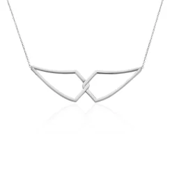 Collier Sautoir Adelind Acier Blanc