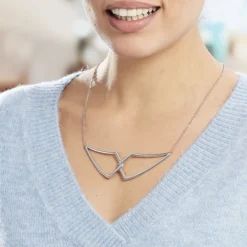 Collier Sautoir Adelind Acier Blanc