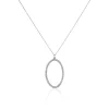 Collier Sautoir Argent Georgy Oxydes De Zirconium