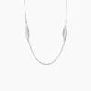 Collier Sautoir Euriell Argent Blanc