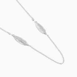 Collier Sautoir Euriell Argent Blanc