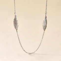 Collier Sautoir Euriell Argent Blanc