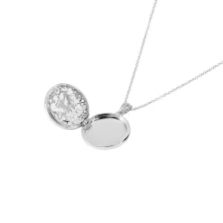 Collier Sautoir Fantine Argent Blanc Oxyde De Zirconium