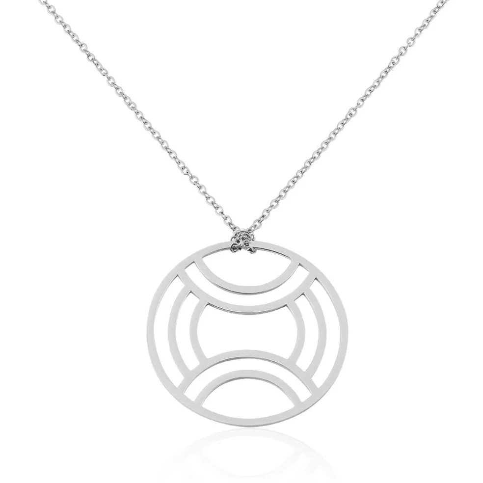 Collier Sautoir Japan Acier Blanc