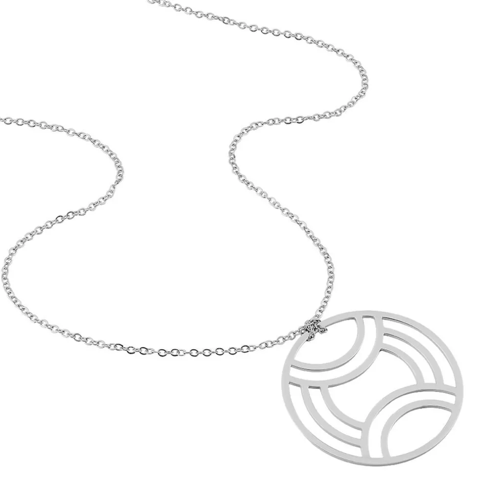 Collier Sautoir Japan Acier Blanc