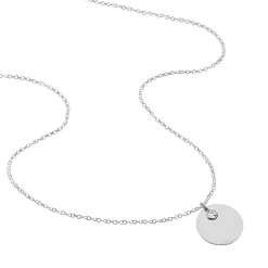 Collier Sautoir Paula Argent Blanc Oxyde De Zirconium