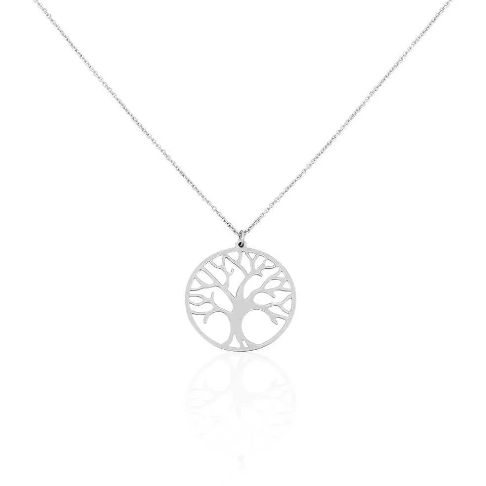 Collier Sautoir Philana Argent Blanc