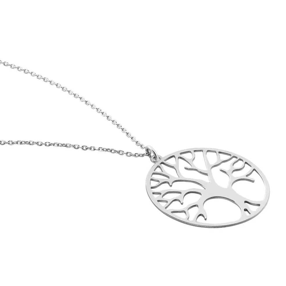 Collier Sautoir Philana Argent Blanc