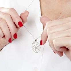 Collier Sautoir Philana Argent Blanc