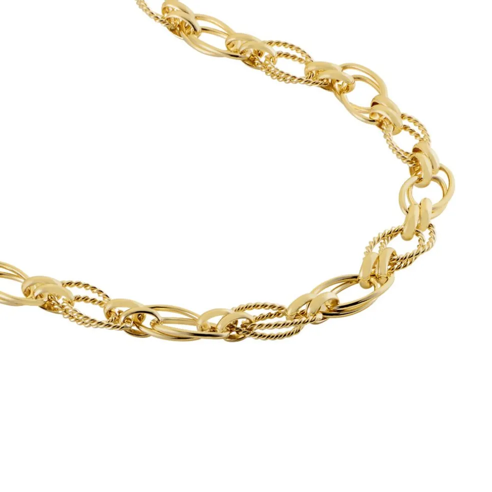 Collier Sautoir Plaqué Or Lezou