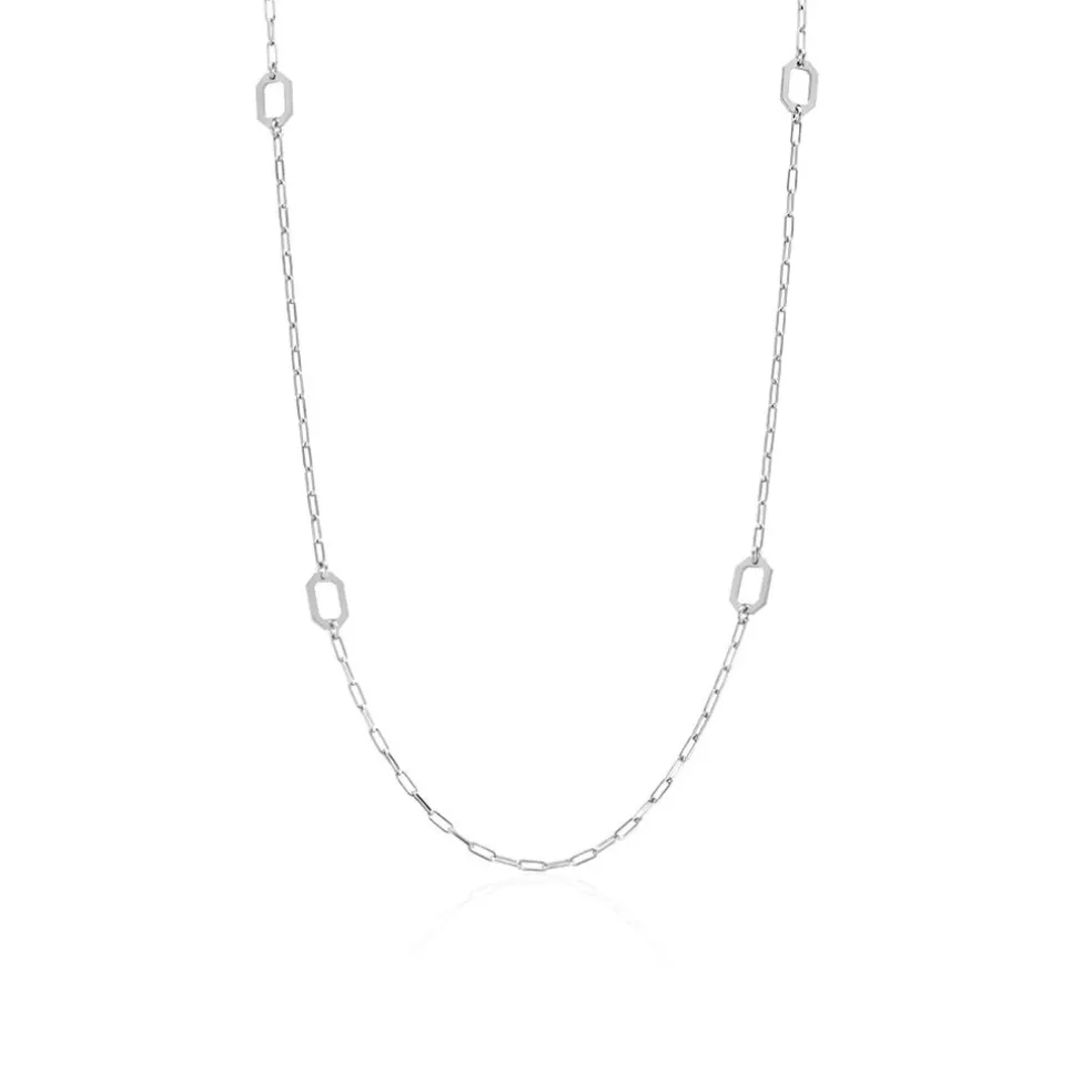 Collier Sautoir Soho Argent Blanc
