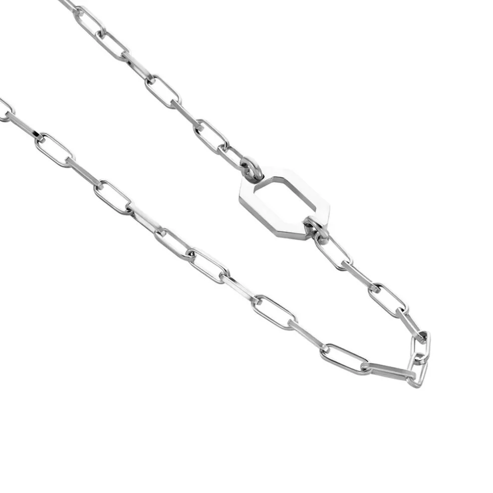 Collier Sautoir Soho Argent Blanc
