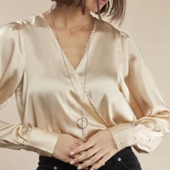 Collier Sautoir Timie Acier Blanc