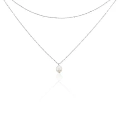 Collier Savino Argent Perle De Culture