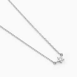 Collier Saya Argent Blanc Oxyde De Zirconium