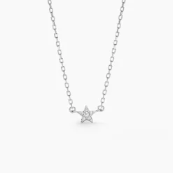 Collier Saya Argent Blanc Oxyde De Zirconium