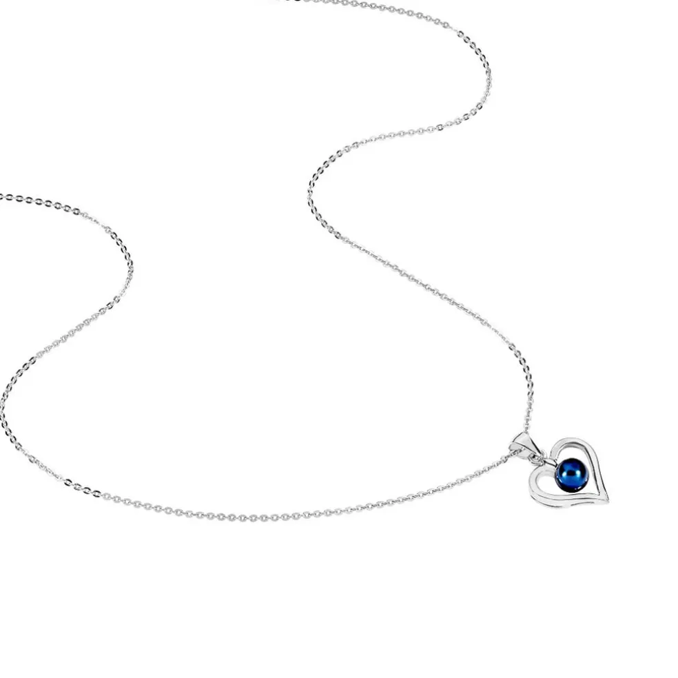 Collier Saynaae Argent Blanc Perle De Culture