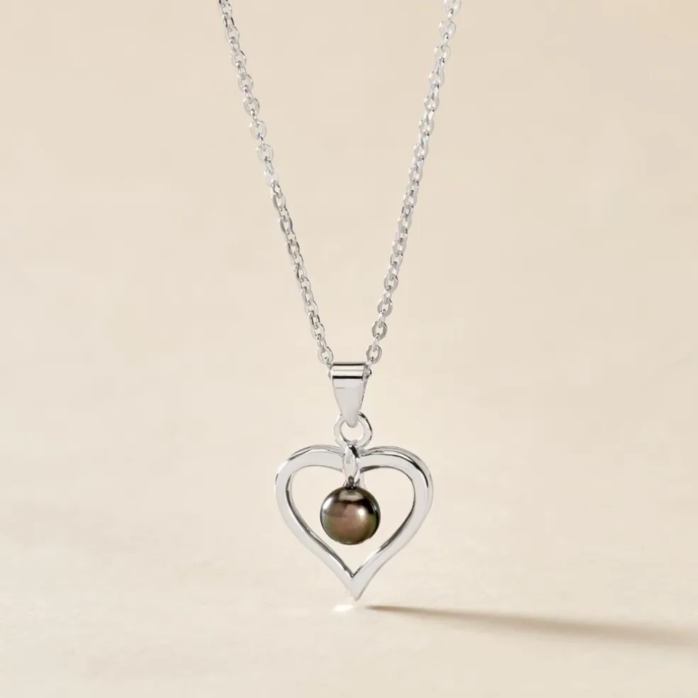 Collier Saynaae Argent Blanc Perle De Culture