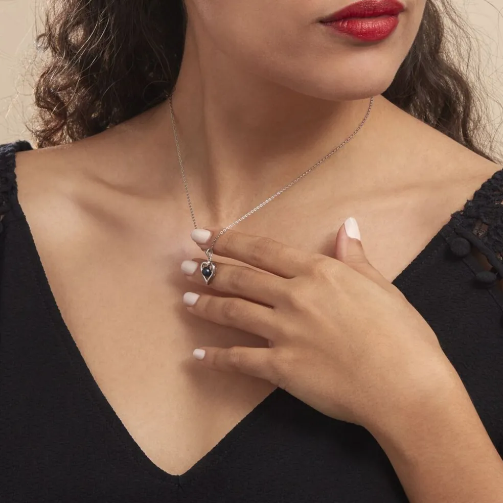 Collier Saynaae Argent Blanc Perle De Culture