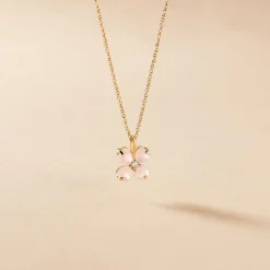 Collier Sendai Plaqué Or Jaune Oxyde De Zirconium