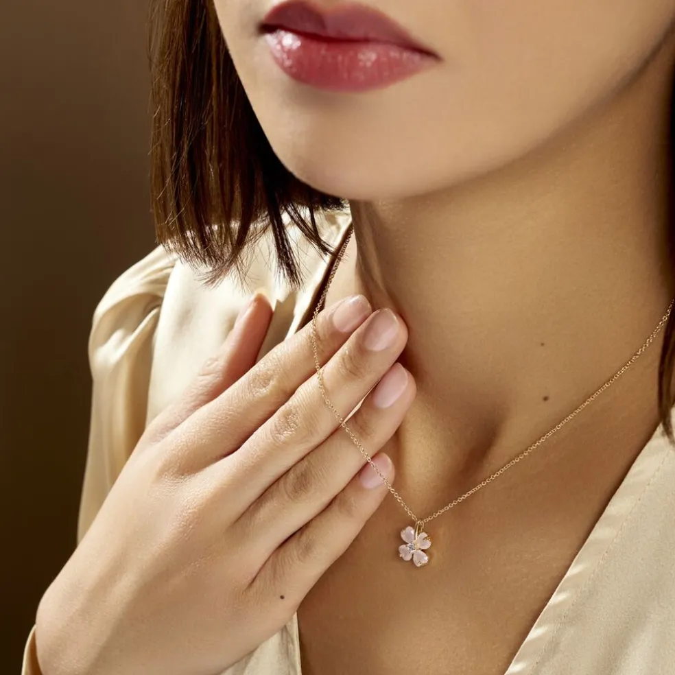 Collier Sendai Plaqué Or Jaune Oxyde De Zirconium