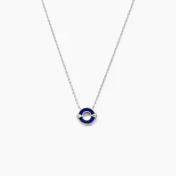 Collier Serafine Argent Blanc Lapis Lazuli Oxyde