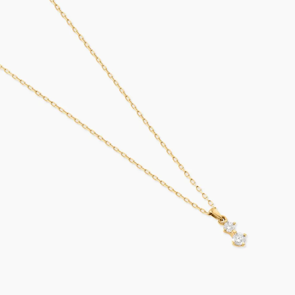 Collier Serenya Or Jaune Diamant Synthétique