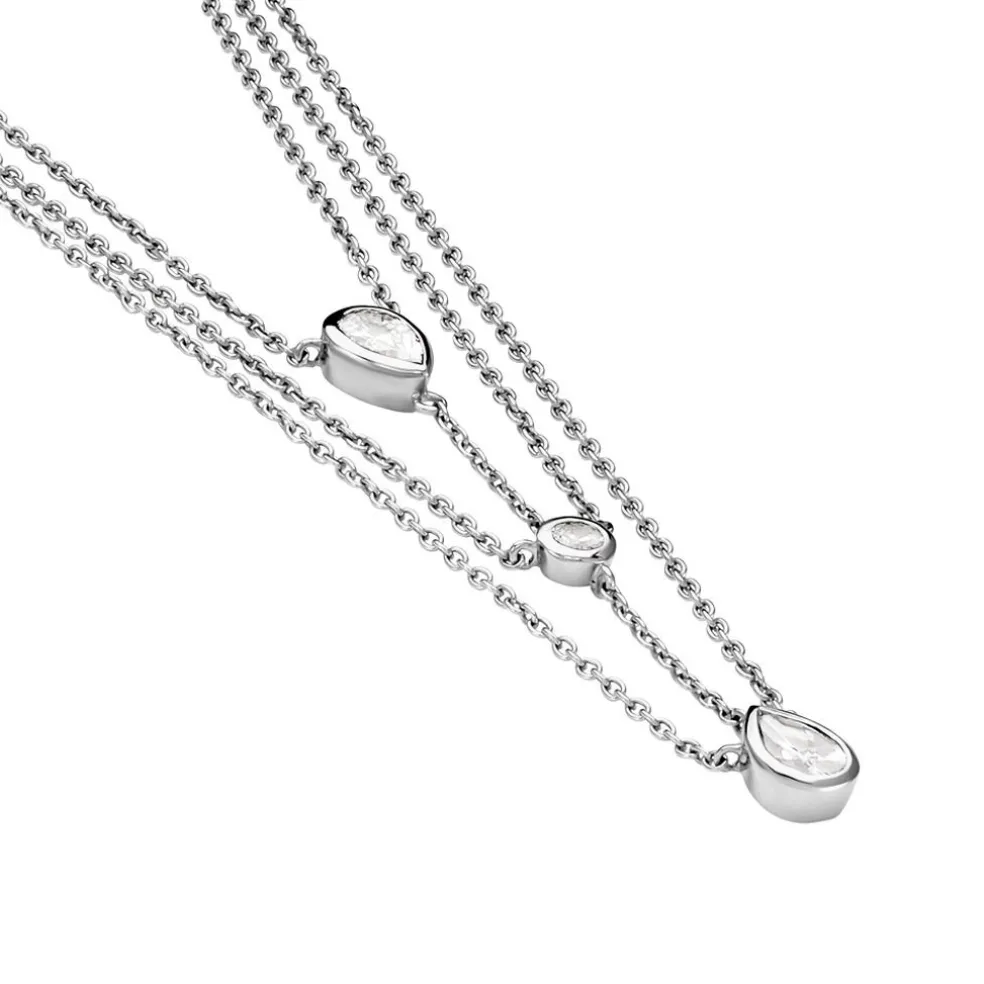 Collier Shanene Argent Blanc Oxyde De Zirconium