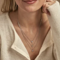 Collier Shanene Argent Blanc Oxyde De Zirconium