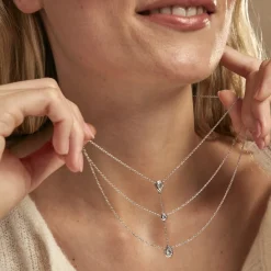 Collier Shanene Argent Blanc Oxyde De Zirconium