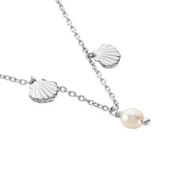Collier Shehla Argent Blanc Perle De Culture
