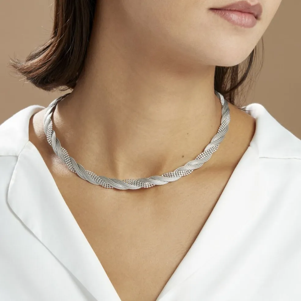 Collier Sheridan Argent Blanc
