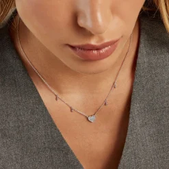 Collier Sibie Argent Blanc