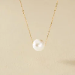 Collier Sissy Or Jaune Perle De Culture