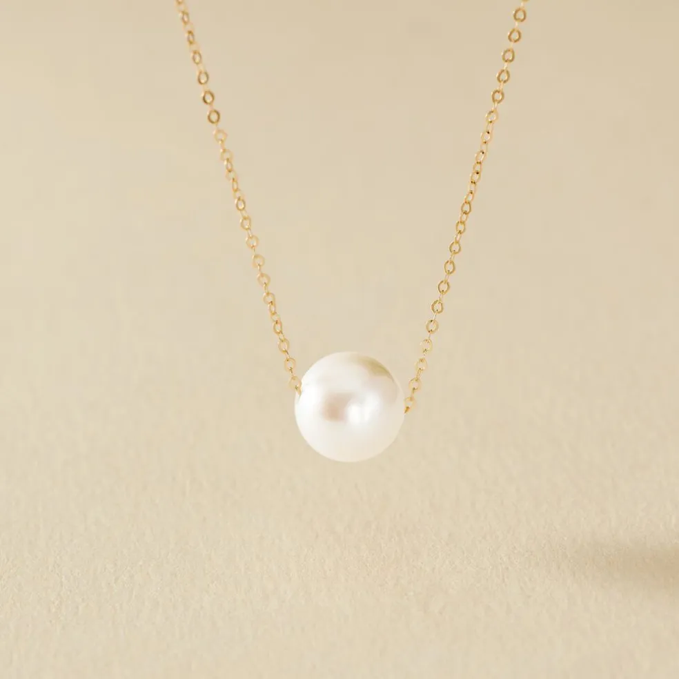 Collier Sissy Or Jaune Perle De Culture