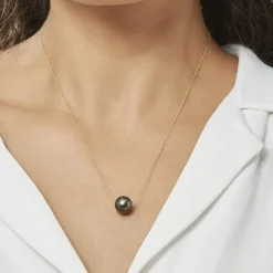 Collier Sissy Or Jaune Perle De Culture De Tahiti