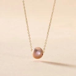 Collier Sissy Or Jaune Perle De Culture