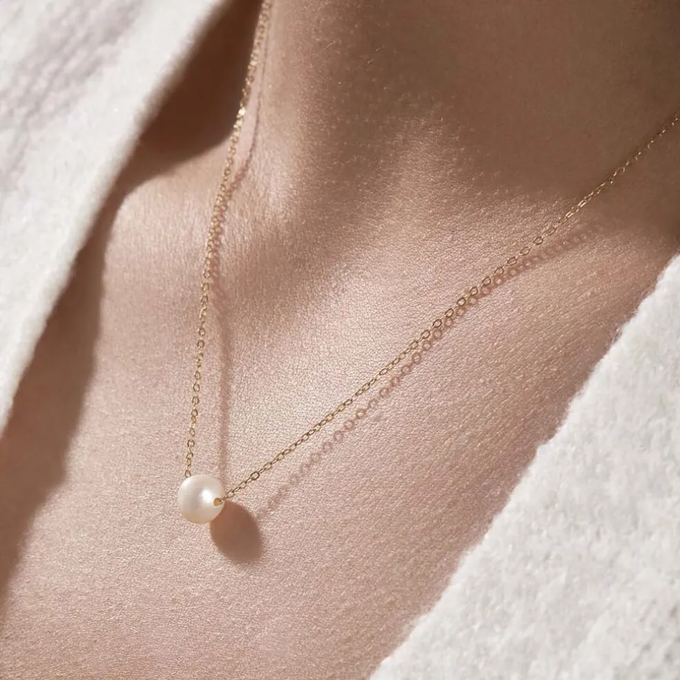 Collier Sissy Or Jaune Perle De Culture