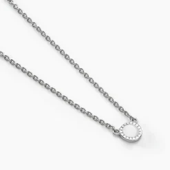 Collier Sixties Argent Blanc
