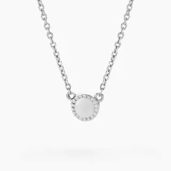 Collier Sixties Argent Blanc