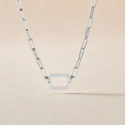 Collier Soho Argent Blanc