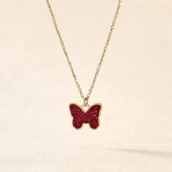 Collier Solena Papillon Or Jaune