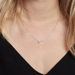 Collier Solitaire Victoria Platine Blanc Diamant